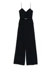 Max Mara Belted Jumpsuit In Blue