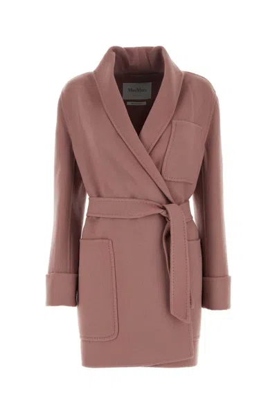 Max Mara Belted Long In Pink