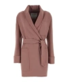 Max Mara Belted Jacket In Brown
