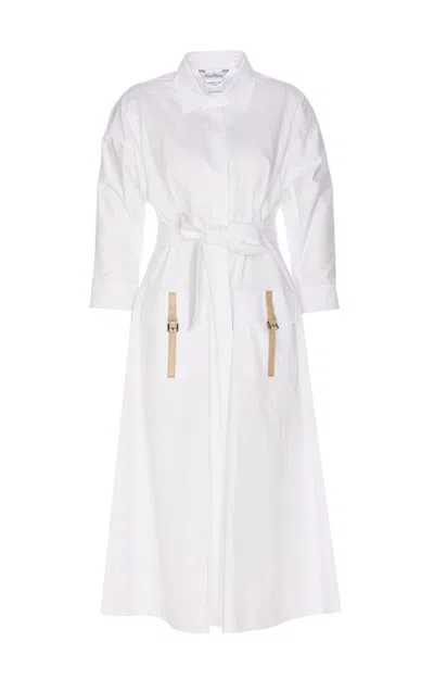 Max Mara Belted Long In White