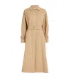 Max Mara Womens Ecru Memo Belted Relaxed-fit Stretch-cotton Trench Coat In White