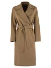 Max Mara Bcollage Double-breasted Coat In Brown