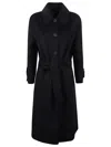 Max Mara Belted Mid-length Coat With Button-up Front