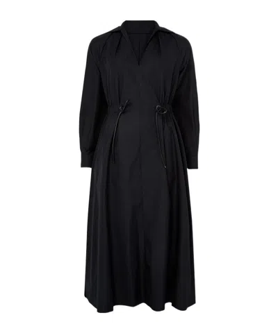 Max Mara Belted Midi Dress In Black