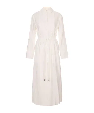 Max Mara Belted Midi Dress In Neutral