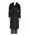 Max Mara Long-sleeved Coat In Black