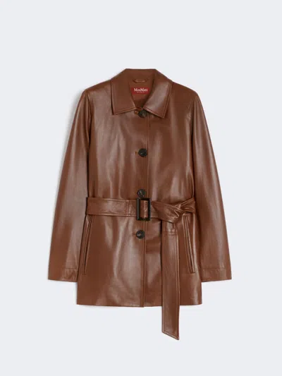 MAX MARA BELTED NAPPA JACKET