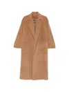 Max Mara Belted Notch-lapel Coat In Brown