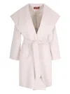 Max Mara Belted Oversized Coat In Neutral