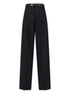 Max Mara Belted Pants In Black