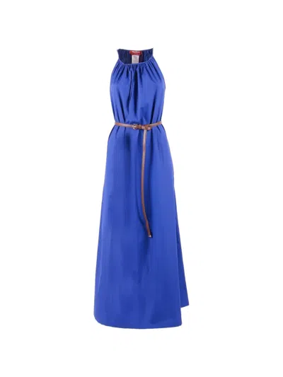 Max Mara Studio Elegant Navy Mini Dress For Women In Blue