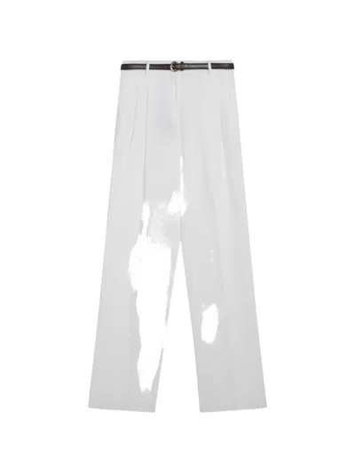 Max Mara Belted Pleated Trousers In Multi