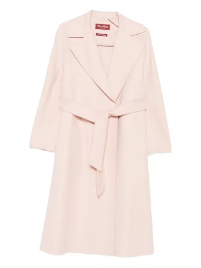 Max Mara Key Coat With Long Kimono Sleeves In White