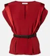 Max Mara Belted Top In Red