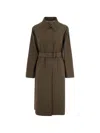 Max Mara Belted Trench Coat In Brown