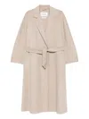 Max Mara Belted Trench Coat In Neutral