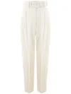 Max Mara Belted Trousers In Neutral