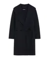 Max Mara Short Double-faced Wool Coat In Blue