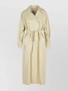 Max Mara Double-breasted Ivory Trench Coat With Belted Waist