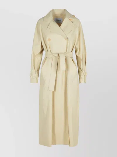 MAX MARA BELTED WAIST LINEN RAINCOAT