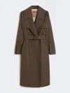 Max Mara Belted Water-repellent Twill Trench Coat In Brown