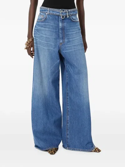 Max Mara Belted Wide-leg Jeans In Black
