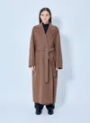 Max Mara Belted Wool Coat In Camel