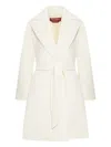 Max Mara Belted Wool Coat In Neutral