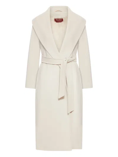 Max Mara Studio Cloruro Wool And Alpaca Coat In Neutral