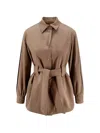 Max Mara Belted Wool Jacket In Multi