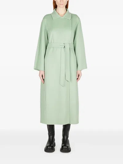 Max Mara Belted Wrap Coat In Multi