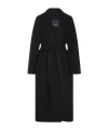 Max Mara Belted Wrap Coat In Black