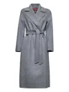 Max Mara Belted-wrap Coat In Black
