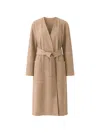 Max Mara Belted Wrap Coat In Gray