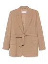 Max Mara Single-breasted Blazer In Brown