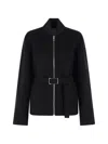 Max Mara Oversized Wool Bomber Jacket In Black