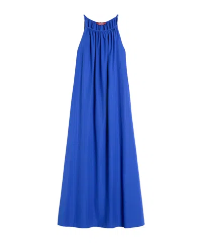 Max Mara Belted Zuppa Dress In Blue