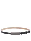 Max Mara Metal Buckle Leather Belts