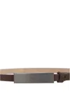 Max Mara Adjustable Length Rectangular Buckle Belts In Cocoa