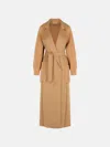 Max Mara 'berard 1234' Camel Wrap Coat In Nude