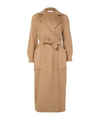 Max Mara Berard Long Coat In Brown
