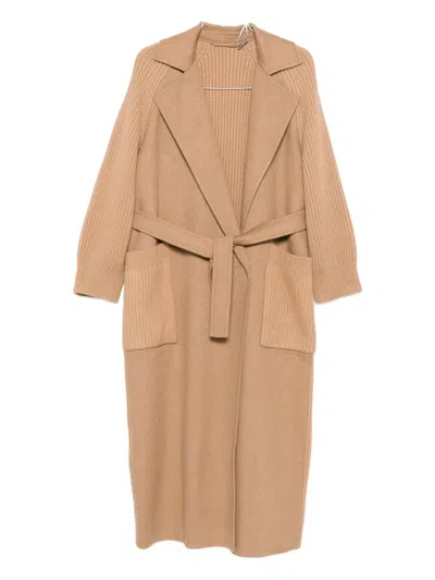 Max Mara Berardi Peacoat In Brown