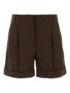 Max Mara Shorts Bergen In Cotone Stretch Marrone  Donna In Brown