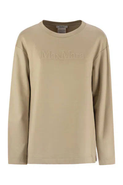 Max Mara Berma - Silk And Cotton Sweatshirt In Brown