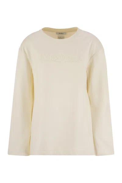 Max Mara Berma - Silk And Cotton Sweatshirt In Neutral