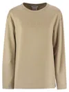 Max Mara Berma Silk And Cotton Sweatshirt In Brown