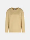 Max Mara 'berma' Sweatshirt In Silk And Caramel Cotton In Sand