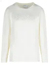 Max Mara Maxmara Women Berma - Silk And Cotton Sweatshirt In White