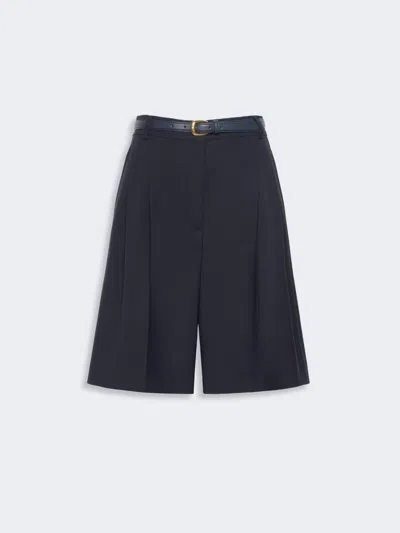 Max Mara Bermuda En Toile De Laine In Black