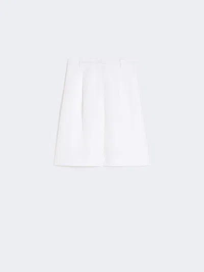 Max Mara Bermuda Long En Toile De Lin In Multi